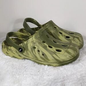 Crane Green Tie Dye Croc-like Shoes